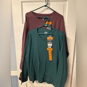 TWO long sleeve t shirts.